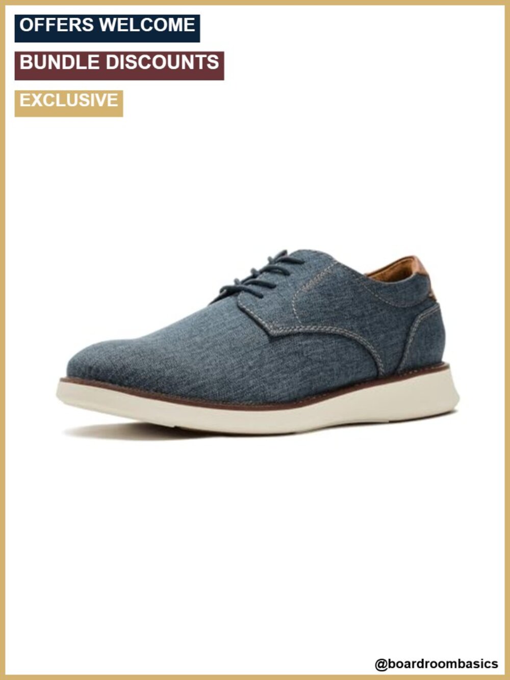 Canvas Leather Oxford Shoes Lace Up Low Top Men's Casual Business